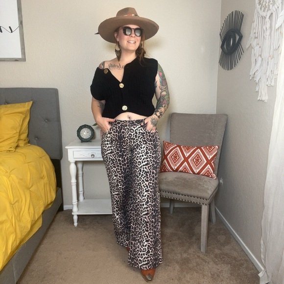 NWOT pac sun leopard jeans size 29 - Picture 3 of 3